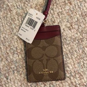 Coach lanyard & ID holder